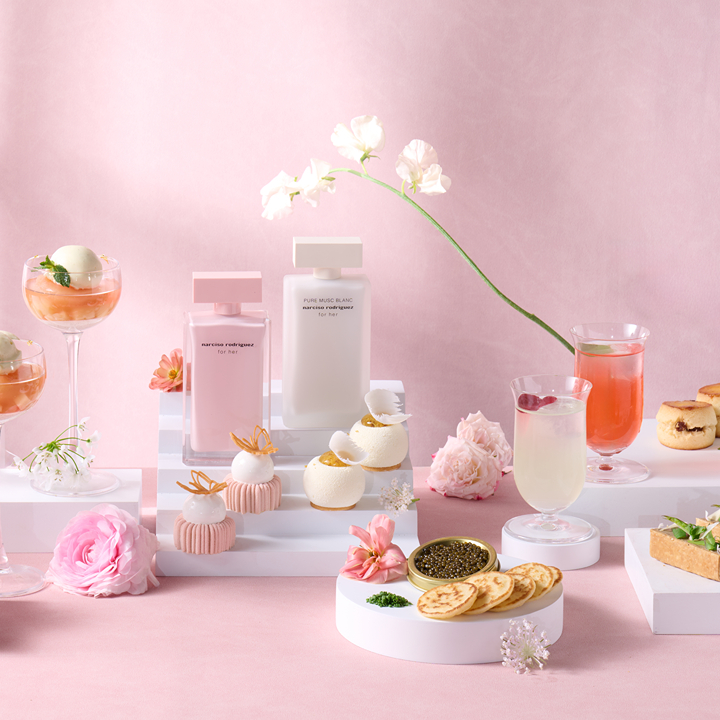 best new menus in hong kong this may 2026: WOOBAR x Narciso Rodriguez afternoon tea for Mothers Day 2026