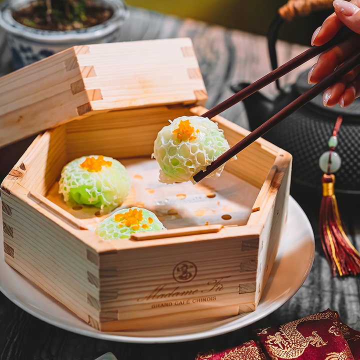 best dim sum in Hong Kong; Madame Fu Grand Cafe Chinois for handcrafted authentic dim sum in Tai Kwun