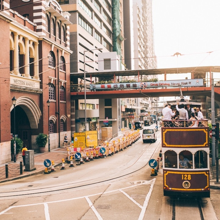 Step back in time as you dine, drink, shop & tour these historical buildings, landmarks and old sites in Hong Kong. weddings that bride lili chu tram party