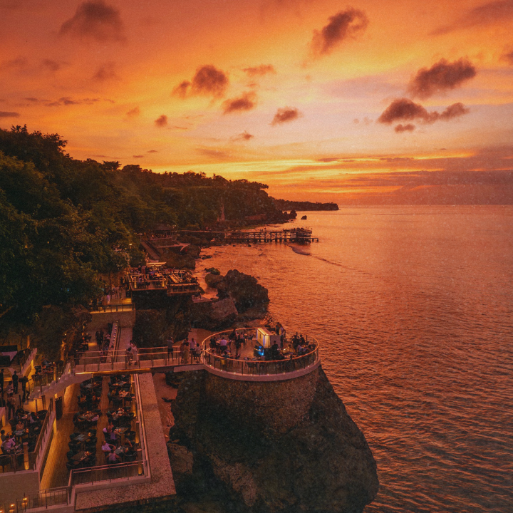 AYANA resort bali aeriel view cliff top bar