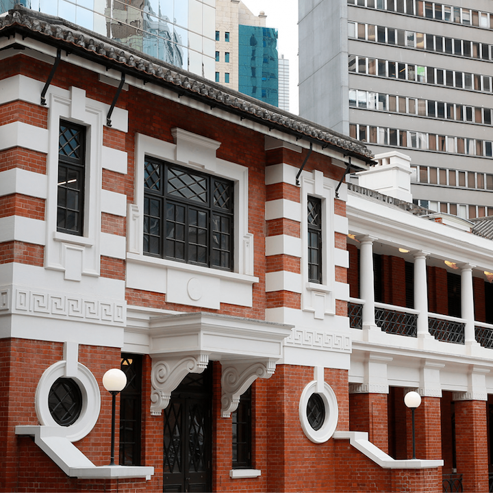Step back in time as you dine, drink, shop & tour these historical buildings, landmarks and old sites in Hong Kong. tai kwun central historic revitalised buildings hong kong culture lifestyle former central police station centre heritage arts